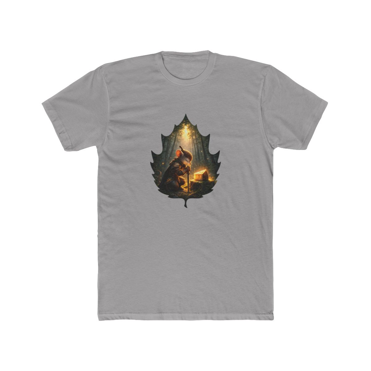 Mouse Knight in Acorn Armor Forest Glade Cheese Defender T-Shirt - Official t-shirts merchandise