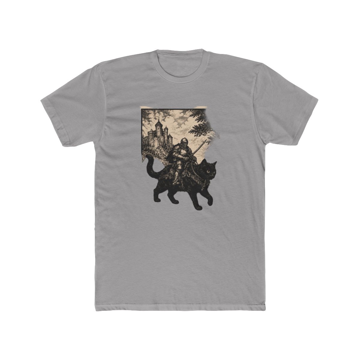 Knight Riding Cat Graphic Tee - Official t-shirts merchandise