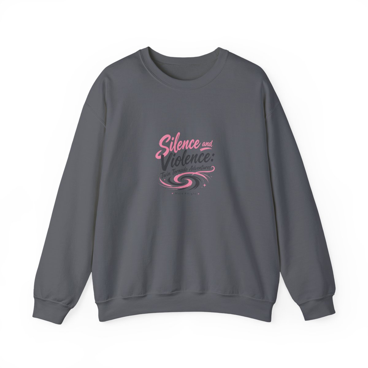 Maia Knight "Silence and Violence: Twin Tornado Adventures" Crewneck - alternate angle 4, merchandise