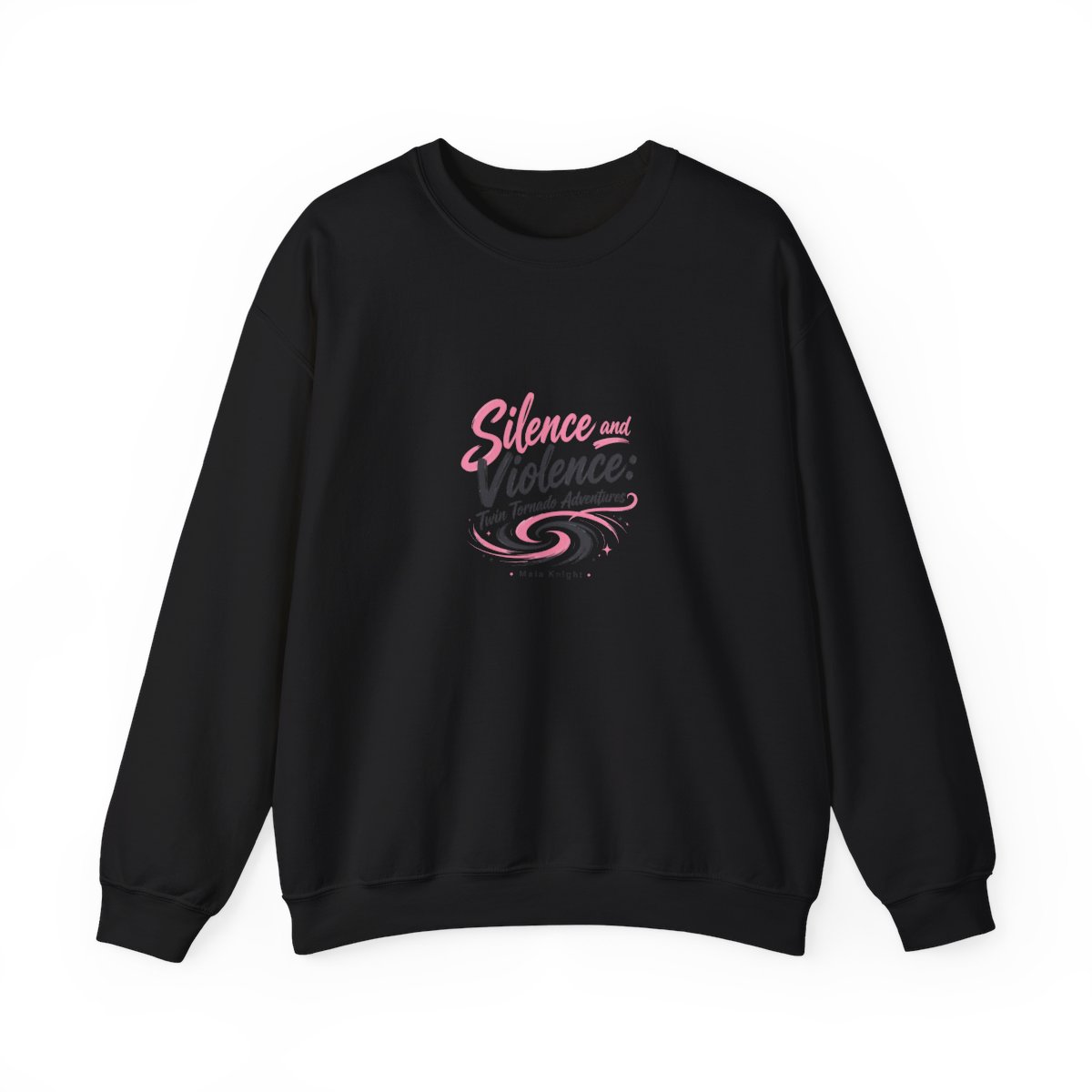 Maia Knight "Silence and Violence: Twin Tornado Adventures" Crewneck - Maia Knight official Sweatshirts merch