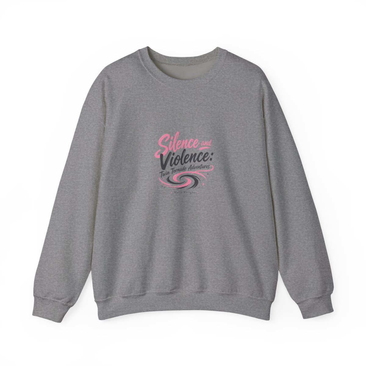 Maia Knight "Silence and Violence: Twin Tornado Adventures" Crewneck - alternate angle 5, merchandise