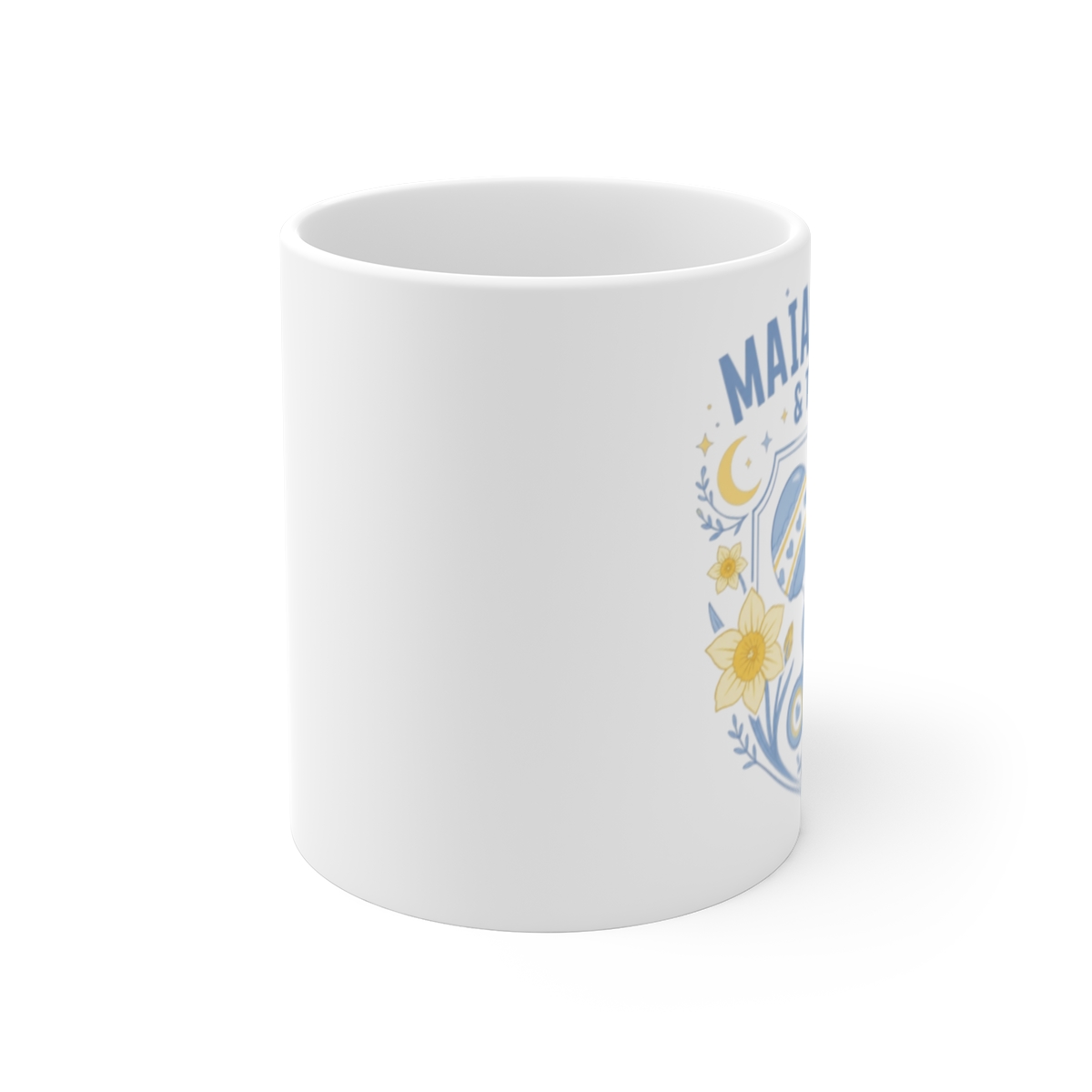 Maia Knight "Maia Knight & Twins" White Mug - alternate angle 1, merchandise