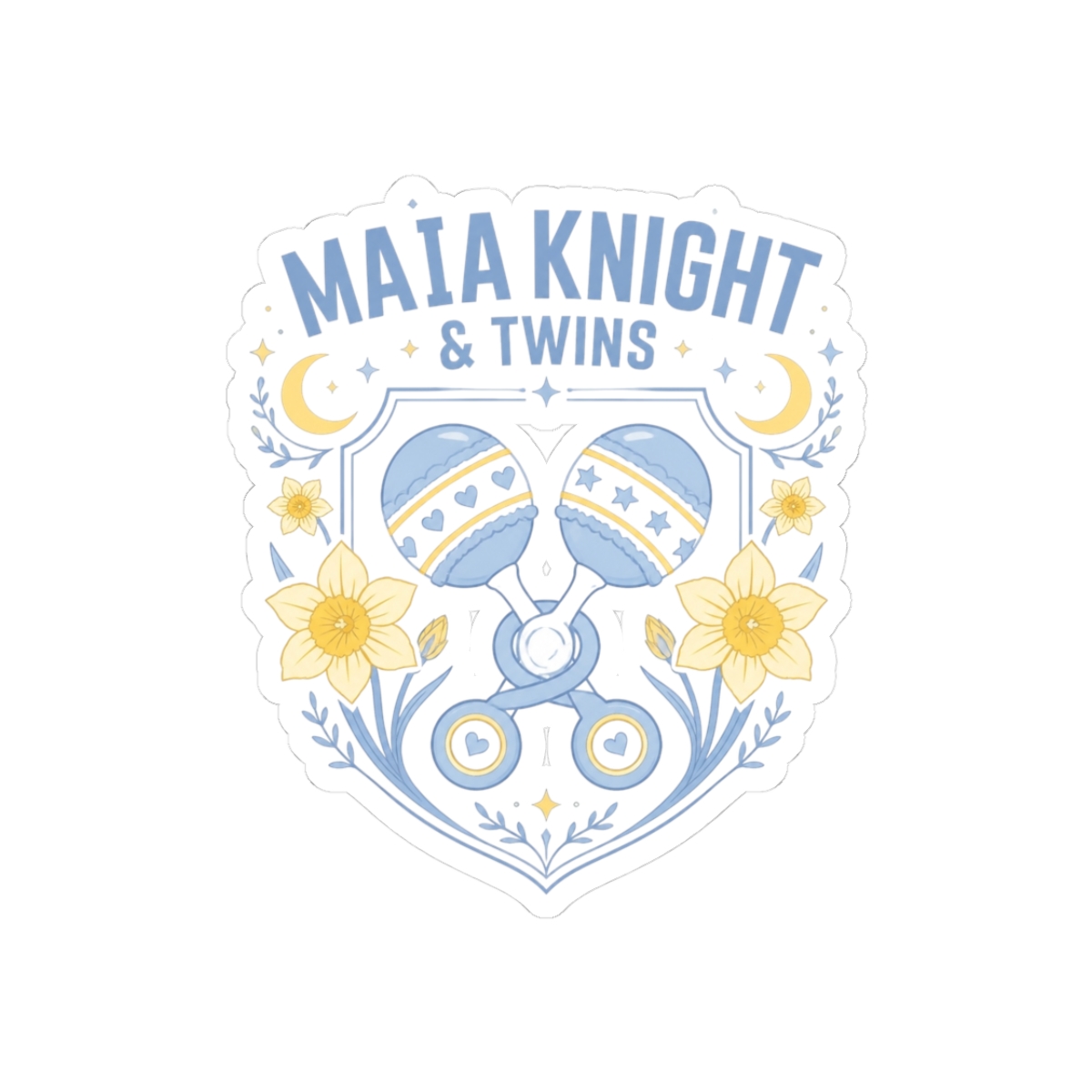 Maia Knight "Maia Knight & Twins" Sticker - alternate angle 1, merchandise
