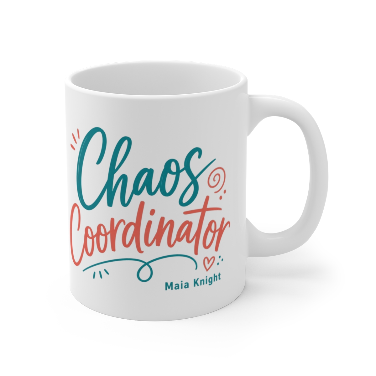 Maia Knight "Chaos Coordinator" White Mug