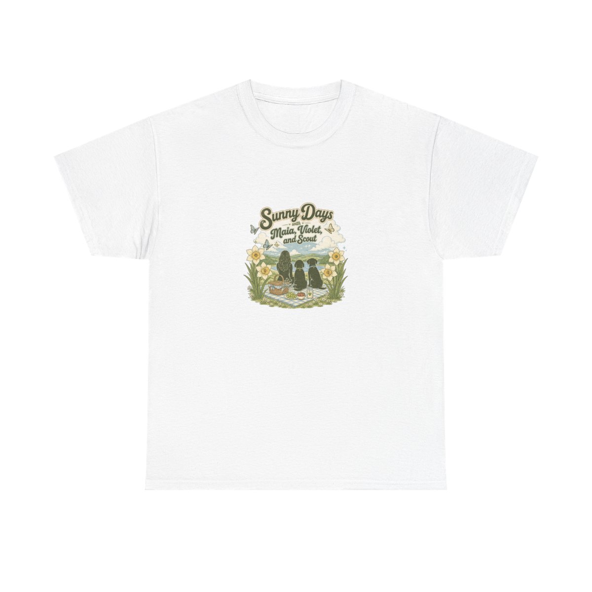 Maia Knight "Sunny Days with Maia, Violet, and Scout" Unisex Tee