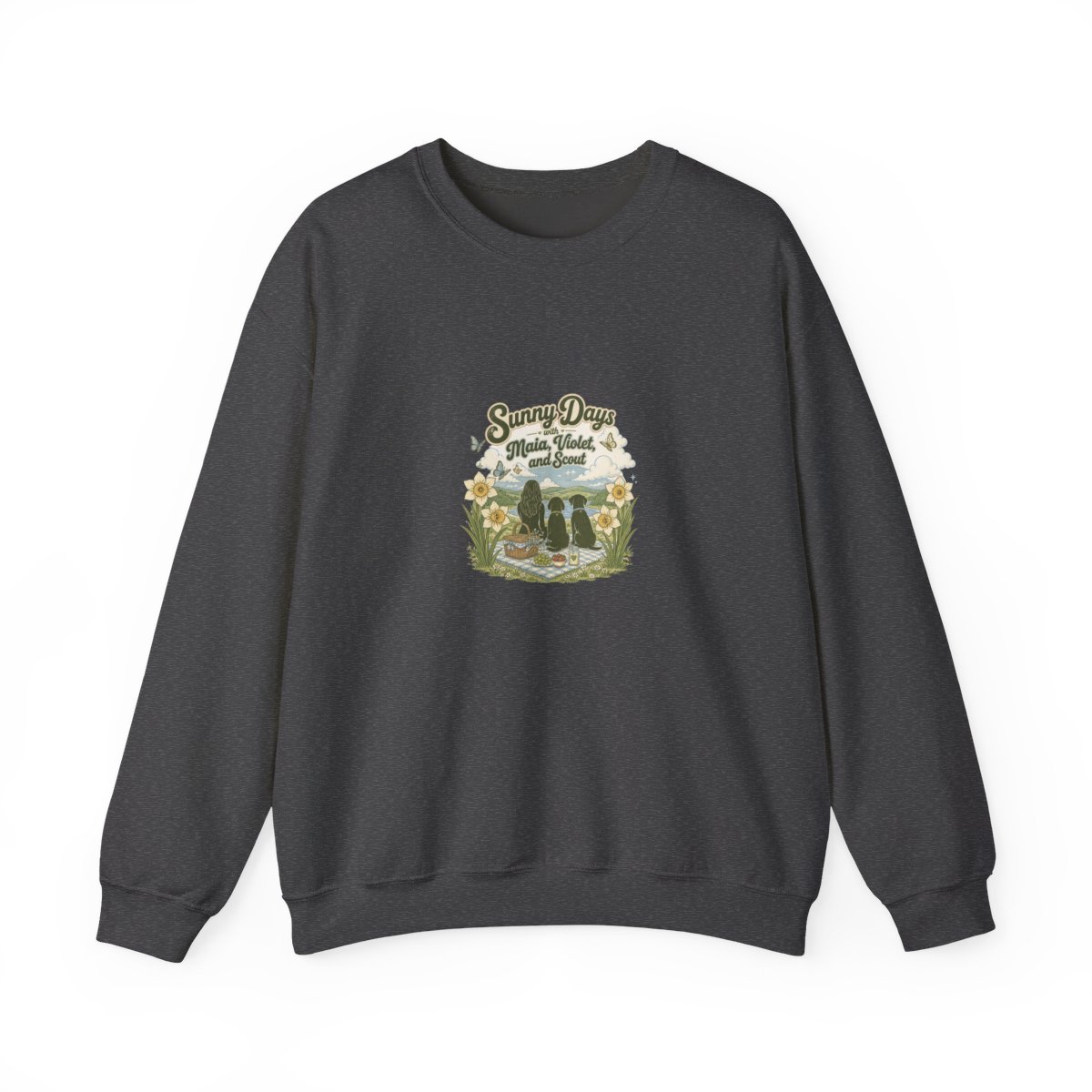 Maia Knight "Sunny Days with Maia, Violet, and Scout" Crewneck - alternate angle 2, merchandise