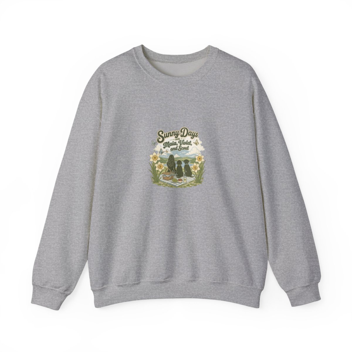 Maia Knight "Sunny Days with Maia, Violet, and Scout" Crewneck - alternate angle 3, merchandise