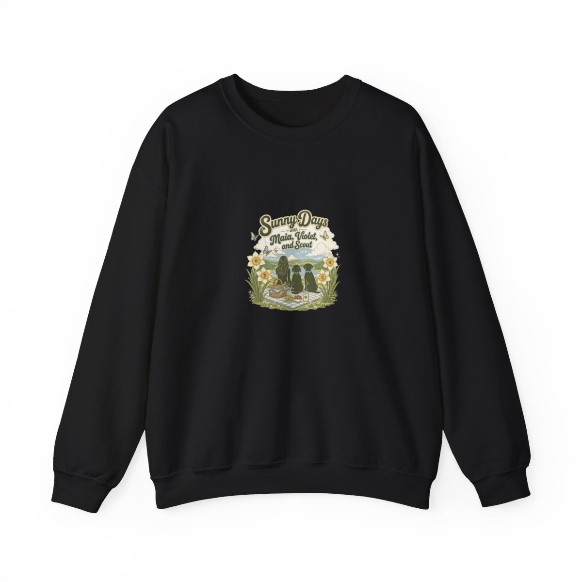 Maia Knight "Sunny Days with Maia, Violet, and Scout" Crewneck - alternate angle 4, merchandise