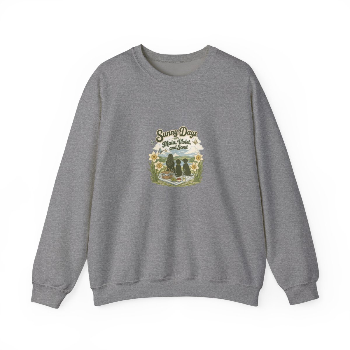 Maia Knight "Sunny Days with Maia, Violet, and Scout" Crewneck - alternate angle 5, merchandise