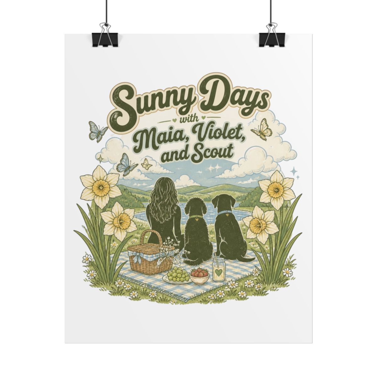 Maia Knight "Sunny Days with Maia, Violet, and Scout" Poster